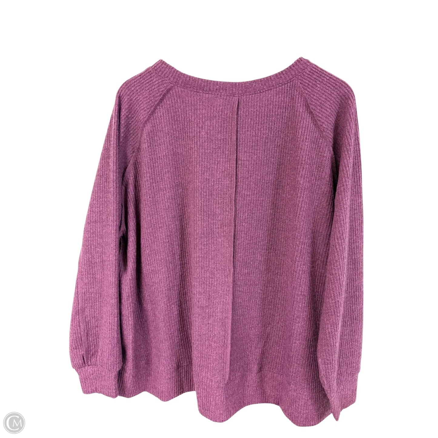 Top Long Sleeve By Andree By Unit In Purple, Size: Xl