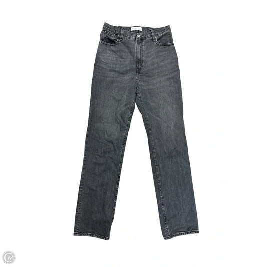 Jeans Straight By Abercrombie And Fitch In Black Denim, Size: 6