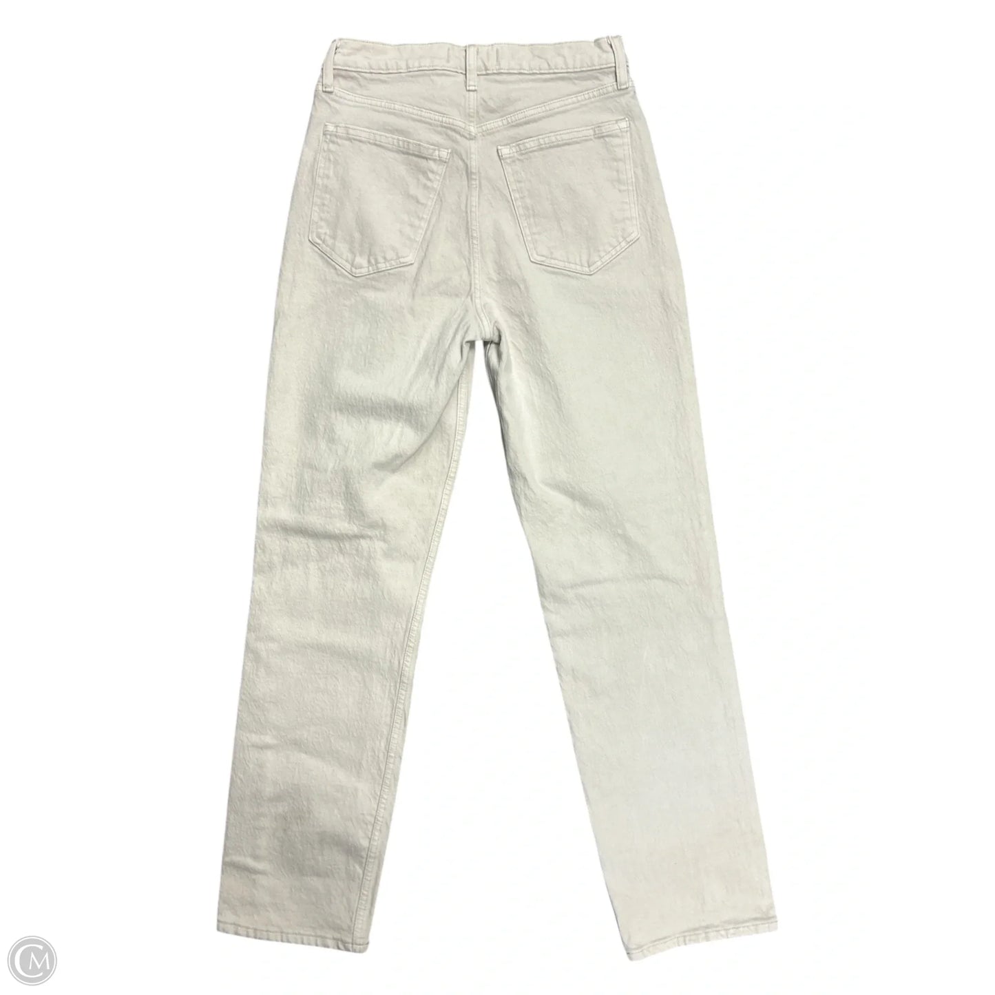 Jeans Straight By Abercrombie And Fitch In Cream Denim, Size: 6