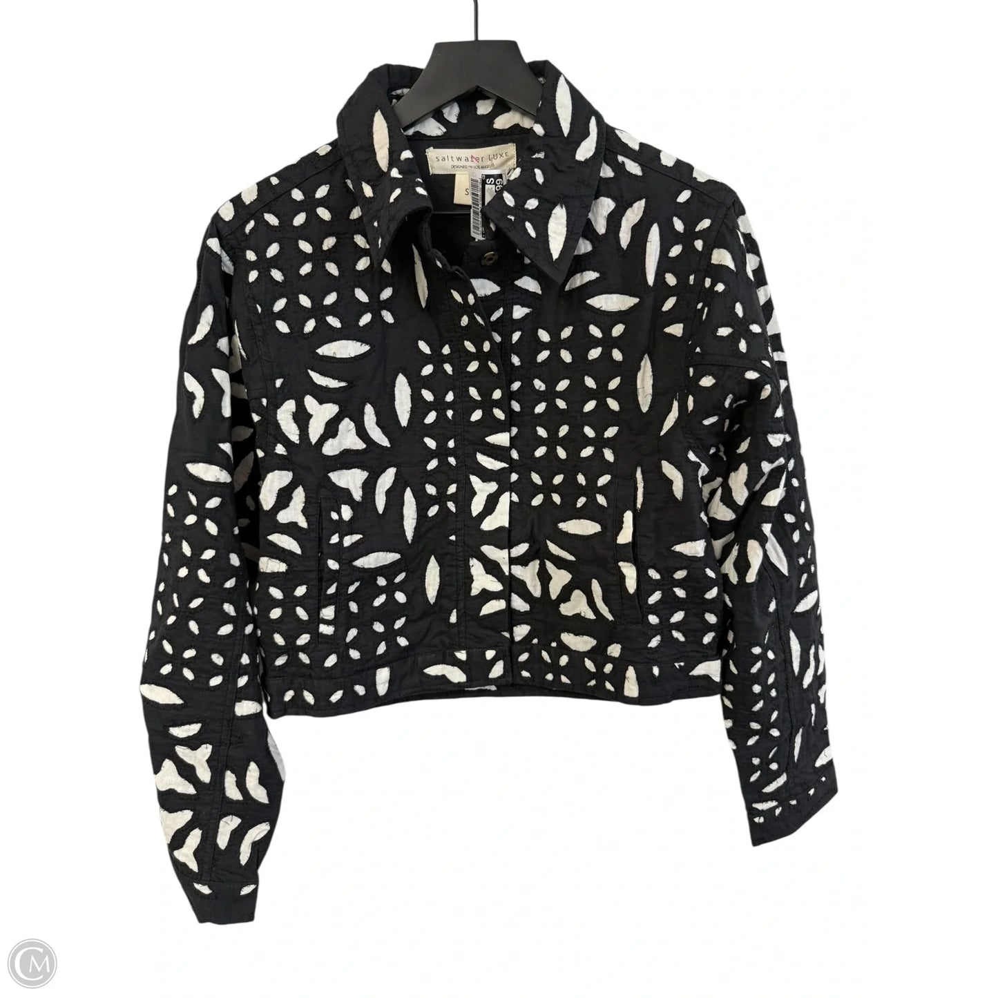 Jacket Other By Cmb In Black & Cream, Size: S
