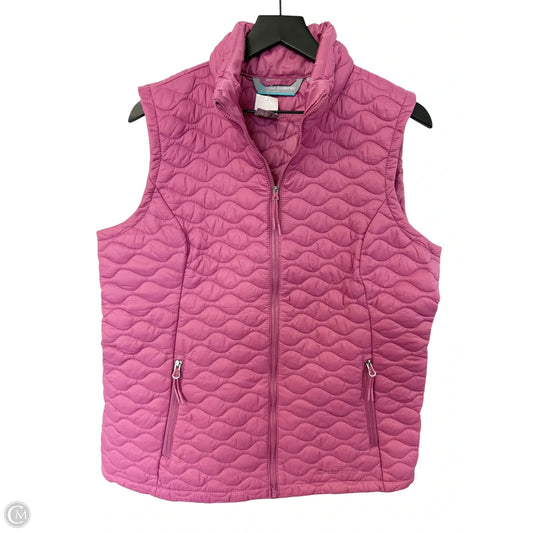 Vest Puffer & Quilted By Free Country In Pink, Size: L