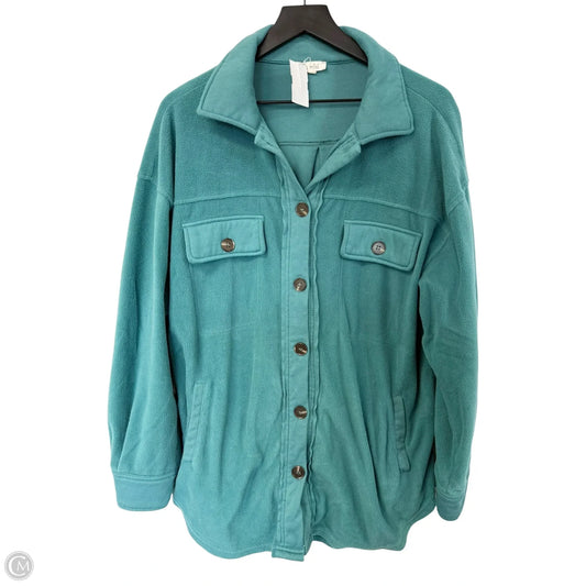 Jacket Shirt By La Miel In Aqua, Size: M