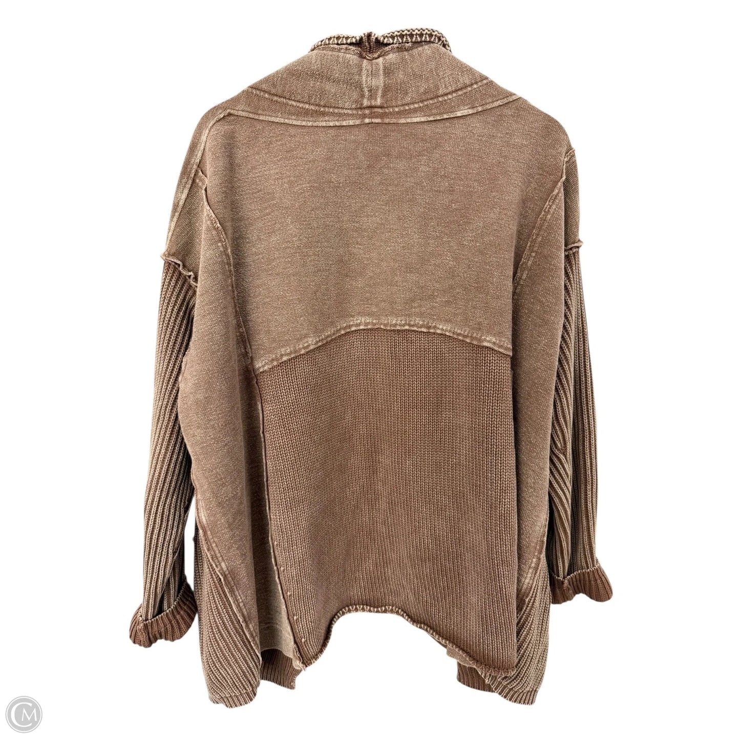 Sweater Cardigan By Easel In Brown, Size: S
