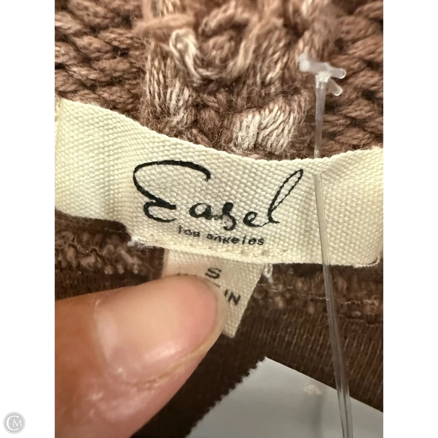 Sweater Cardigan By Easel In Brown, Size: S