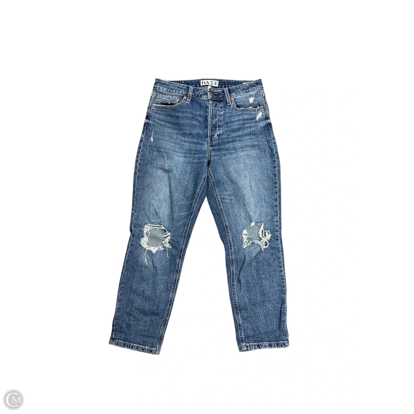 Jeans Straight By Daze Denim In Blue Denim, Size: 6