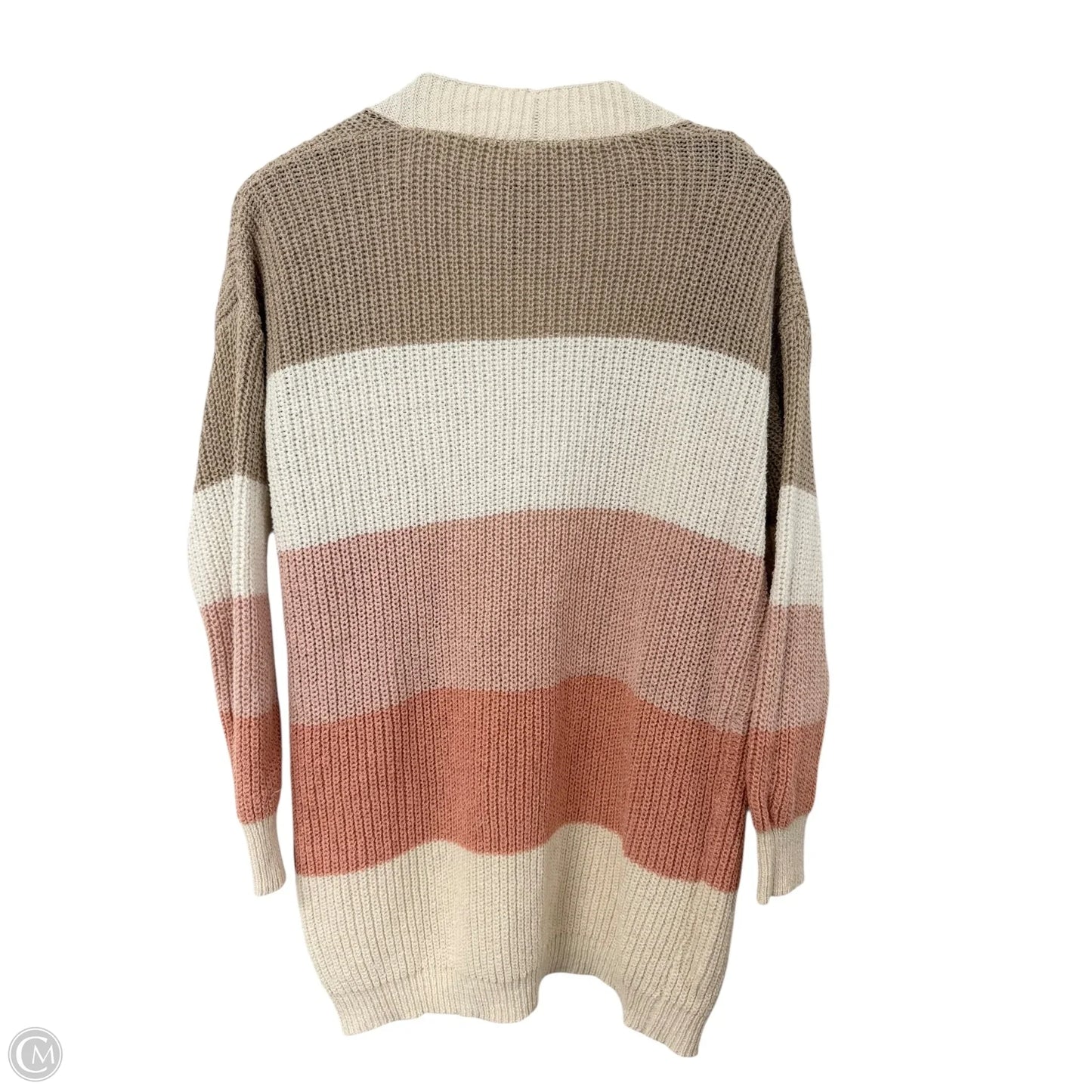 Sweater Cardigan By Dreamers In Tan, Size: M