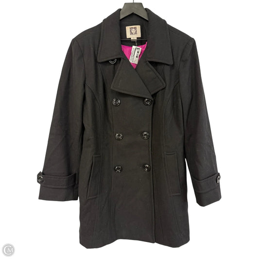 Coat Peacoat By Anne Klein In Black, Size: Xl