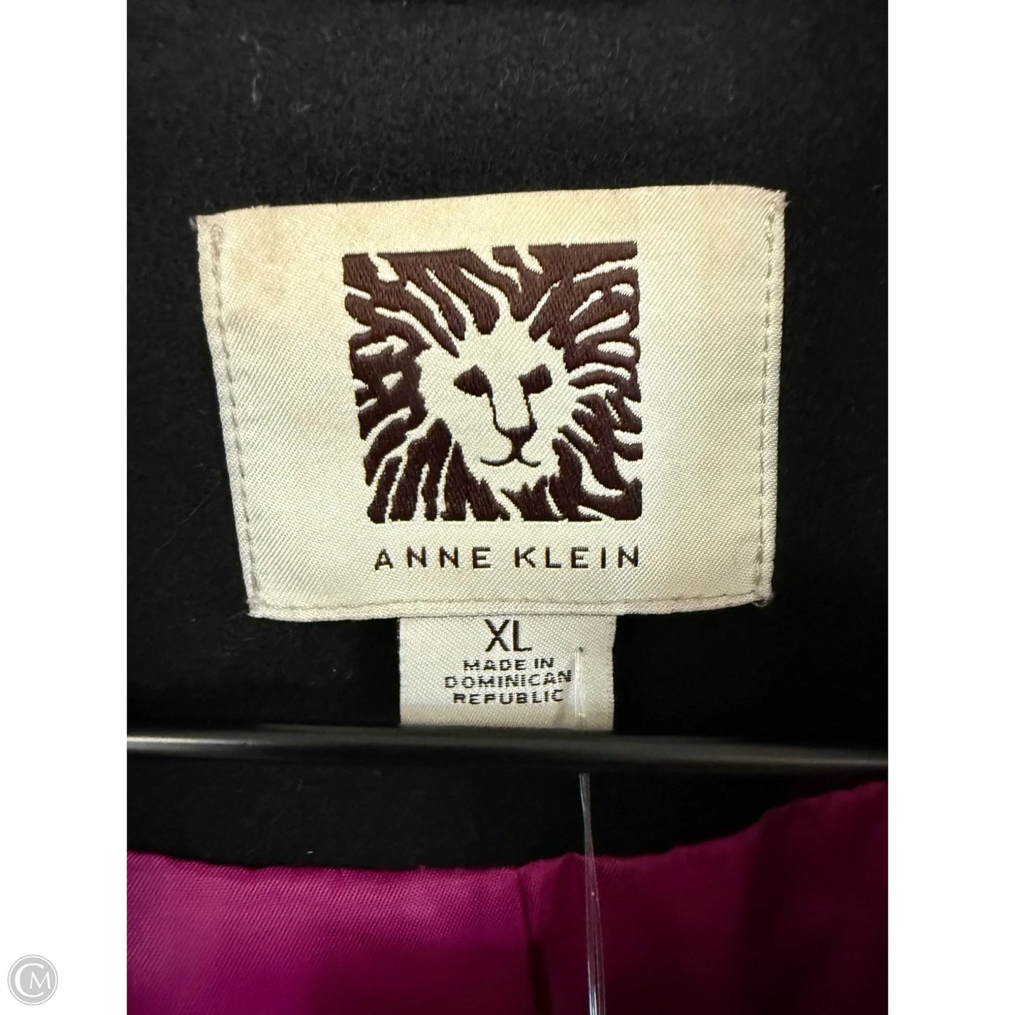 Coat Peacoat By Anne Klein In Black, Size: Xl