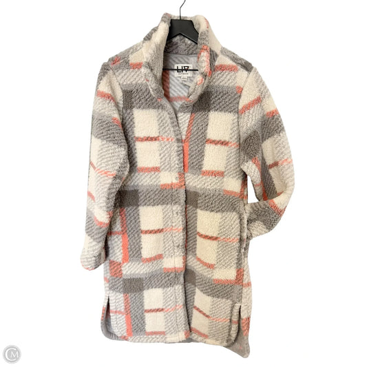 Jacket Faux Fur & Sherpa By Cmc In Grey & Orange, Size: M