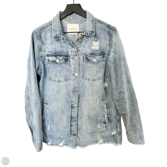 Jacket Denim By Thread And Supply In Blue Denim, Size: S