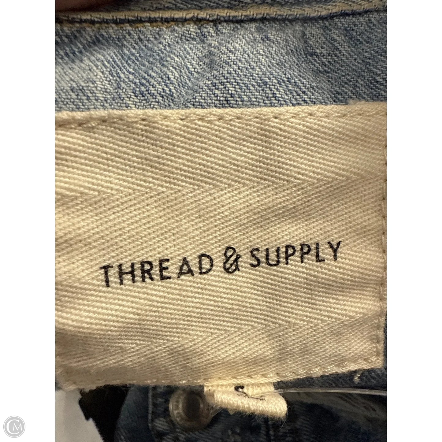Jacket Denim By Thread And Supply In Blue Denim, Size: S