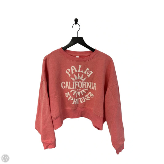Sweatshirt Crewneck By Clothes Mentor In Pink, Size: L