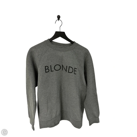 Sweatshirt Crewneck By Cmb In Grey, Size: M