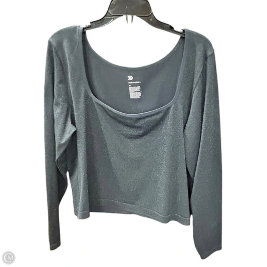 Athletic Top Long Sleeve Crewneck By All In Motion In Blue, Size: 3x
