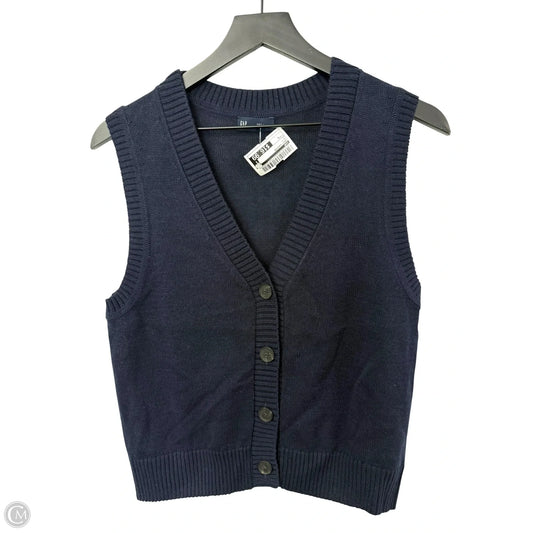 Vest Sweater By Gap In Blue, Size: S