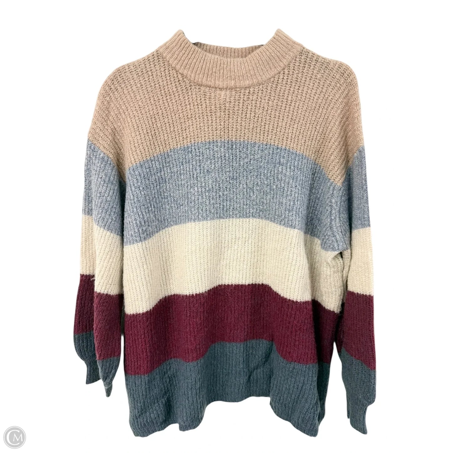 Sweater By Dreamers In Blue & Tan, Size: S