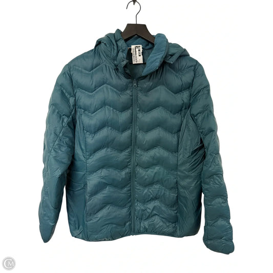 Coat Puffer & Quilted By Time And Tru In Teal, Size: Xl