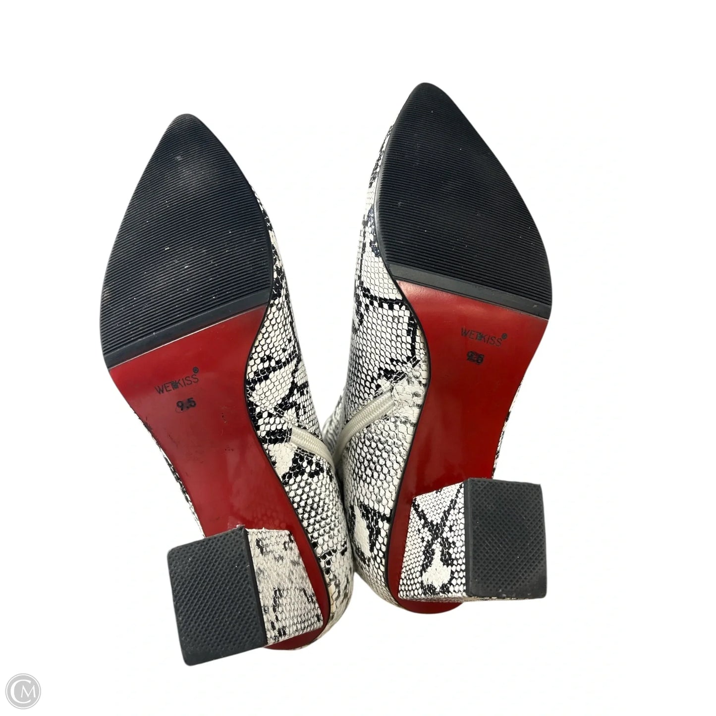 Boots Ankle Heels By Clothes Mentor In Snakeskin Print, Size: 9.5