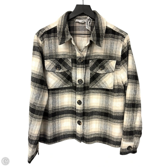 Jacket Shirt By Bb Dakota In Plaid Pattern, Size: L