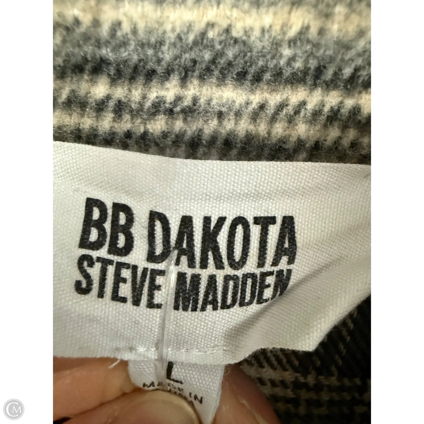 Jacket Shirt By Bb Dakota In Plaid Pattern, Size: L
