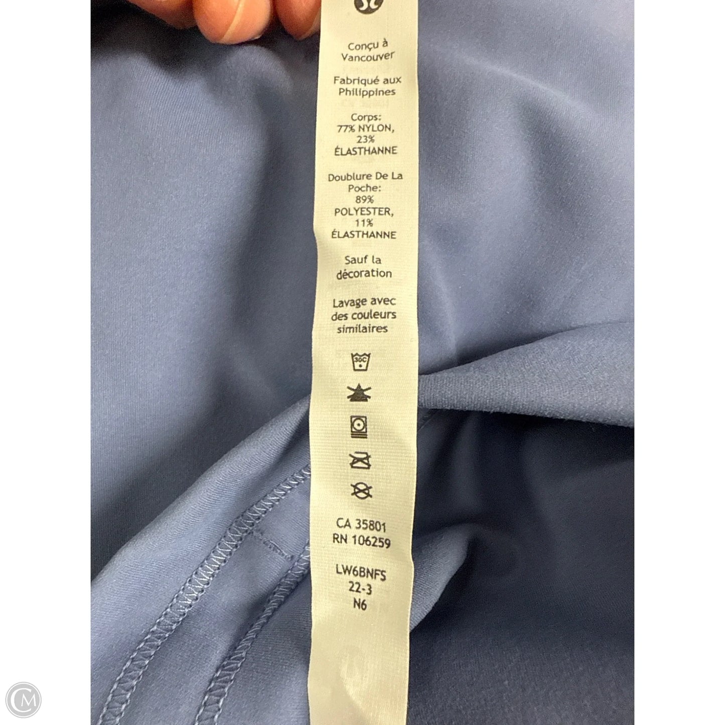 Athletic Leggings By Lululemon In Blue, Size: 10