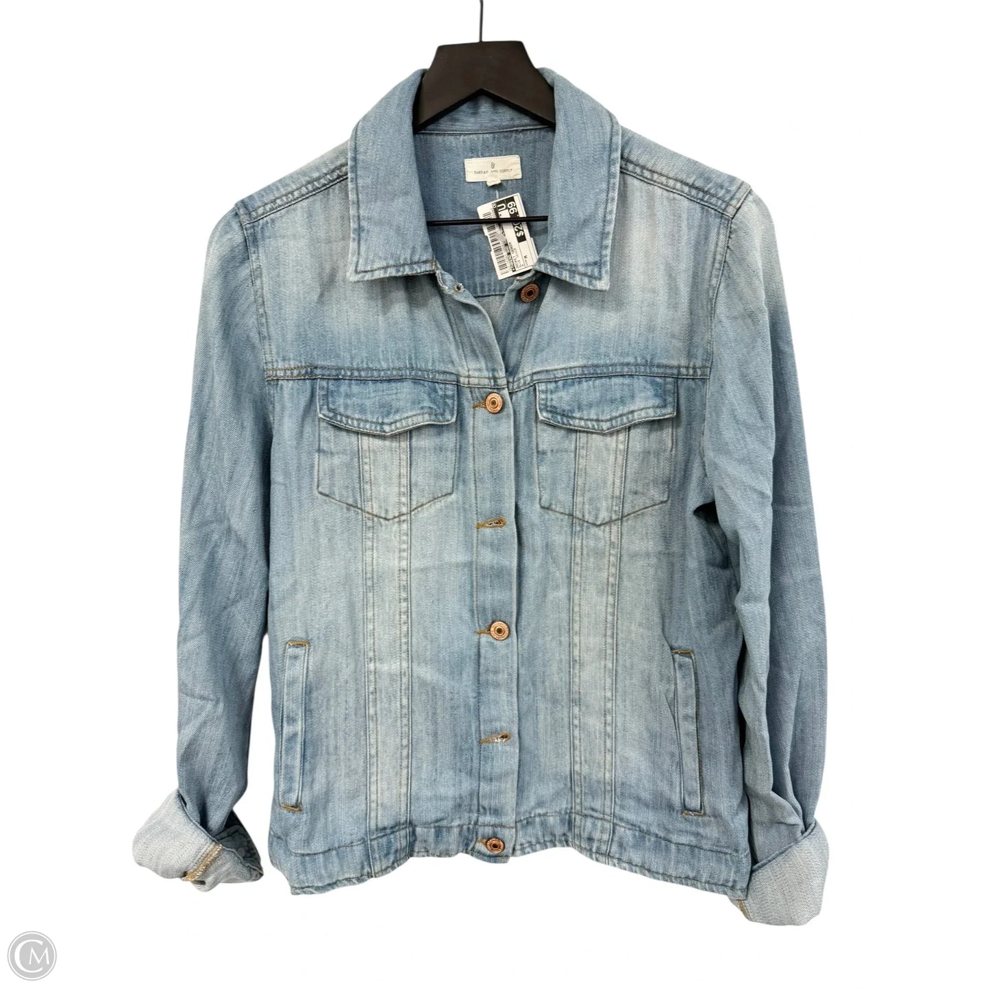 Jacket Denim By Thread And Supply In Blue Denim, Size: M