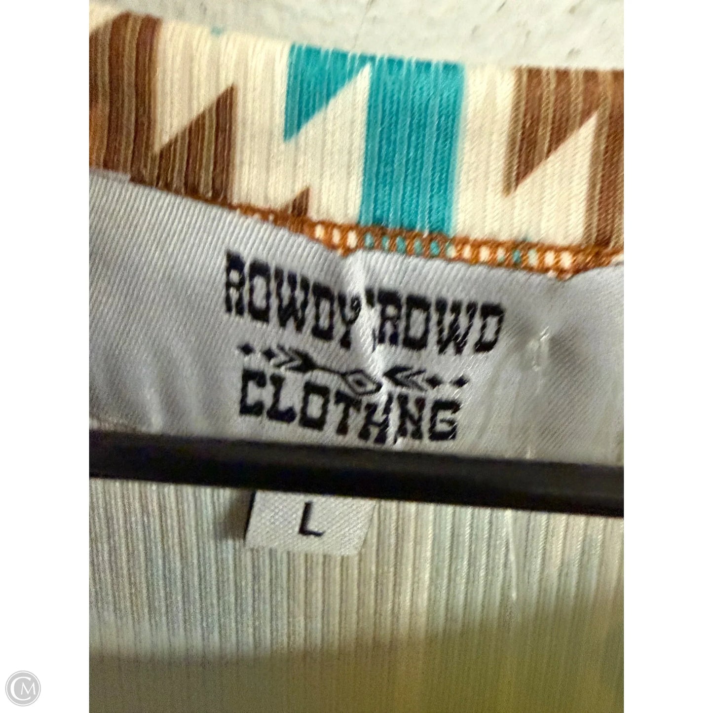 Top Short Sleeve By Clothes Mentor In Brown & Green, Size: L