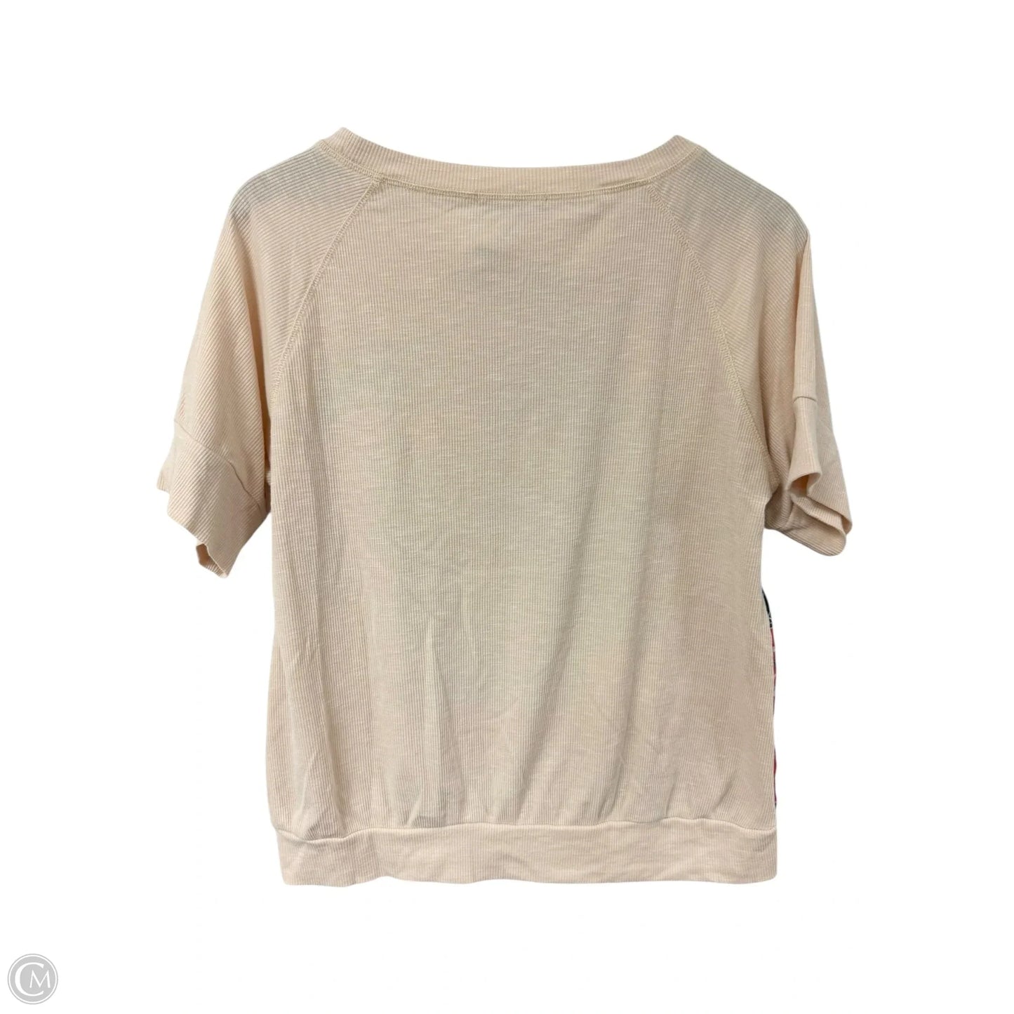 Top Short Sleeve By Clothes Mentor In Cream & Red, Size: L