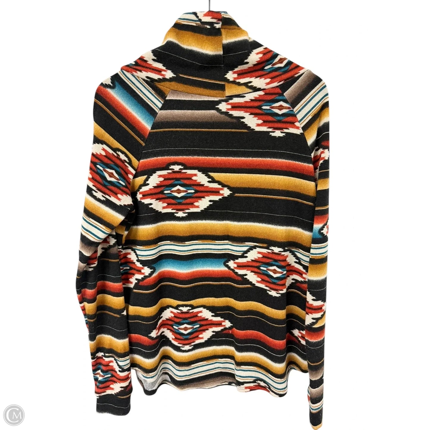 Sweatshirt Collar By Cyrus Knits In Black & Yellow, Size: L