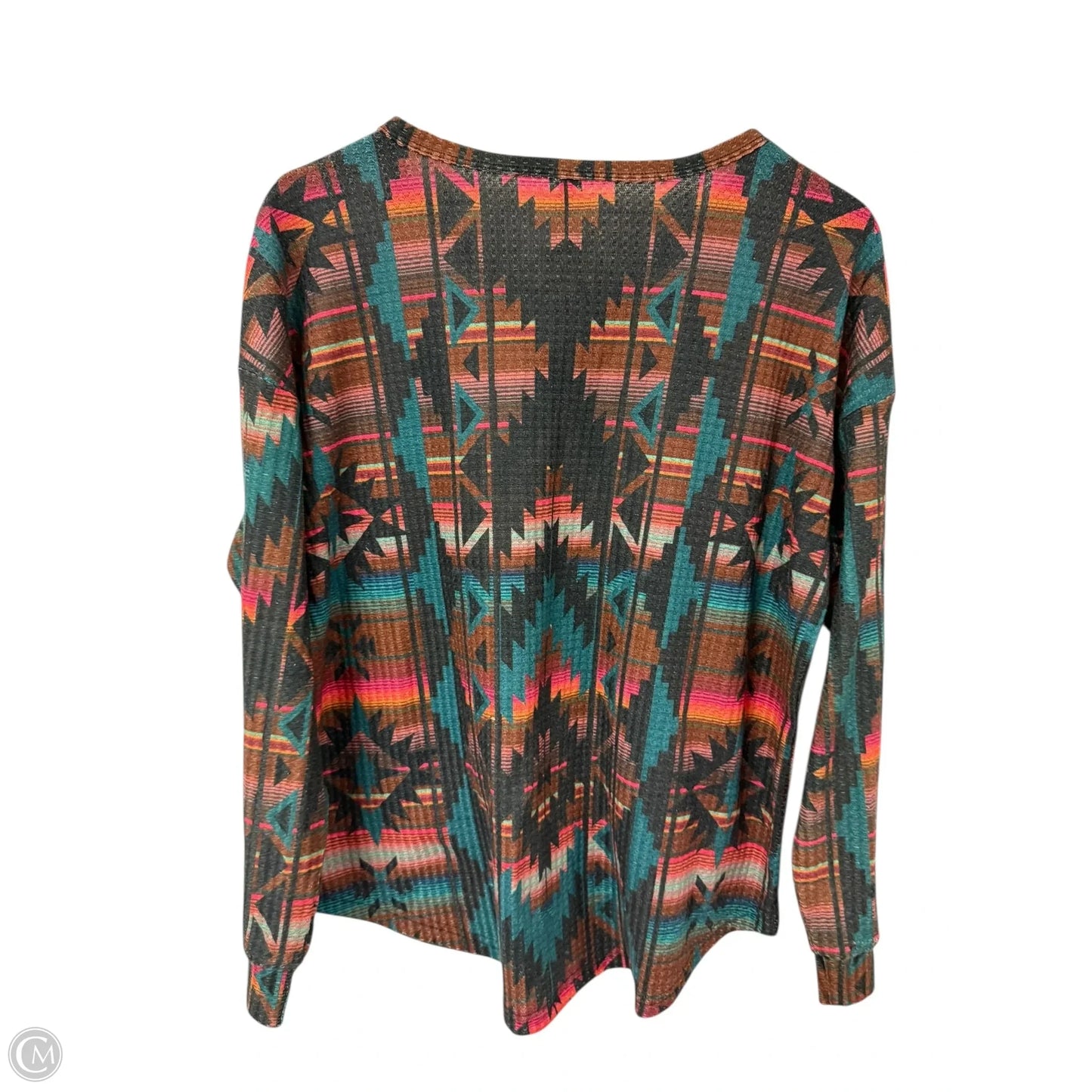 Top Long Sleeve By Crazy Train In Black & Brown, Size: L