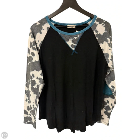Top Long Sleeve By Clothes Mentor In Black, Size: L