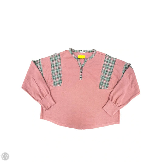 Top Long Sleeve By Easel In Pink, Size: M