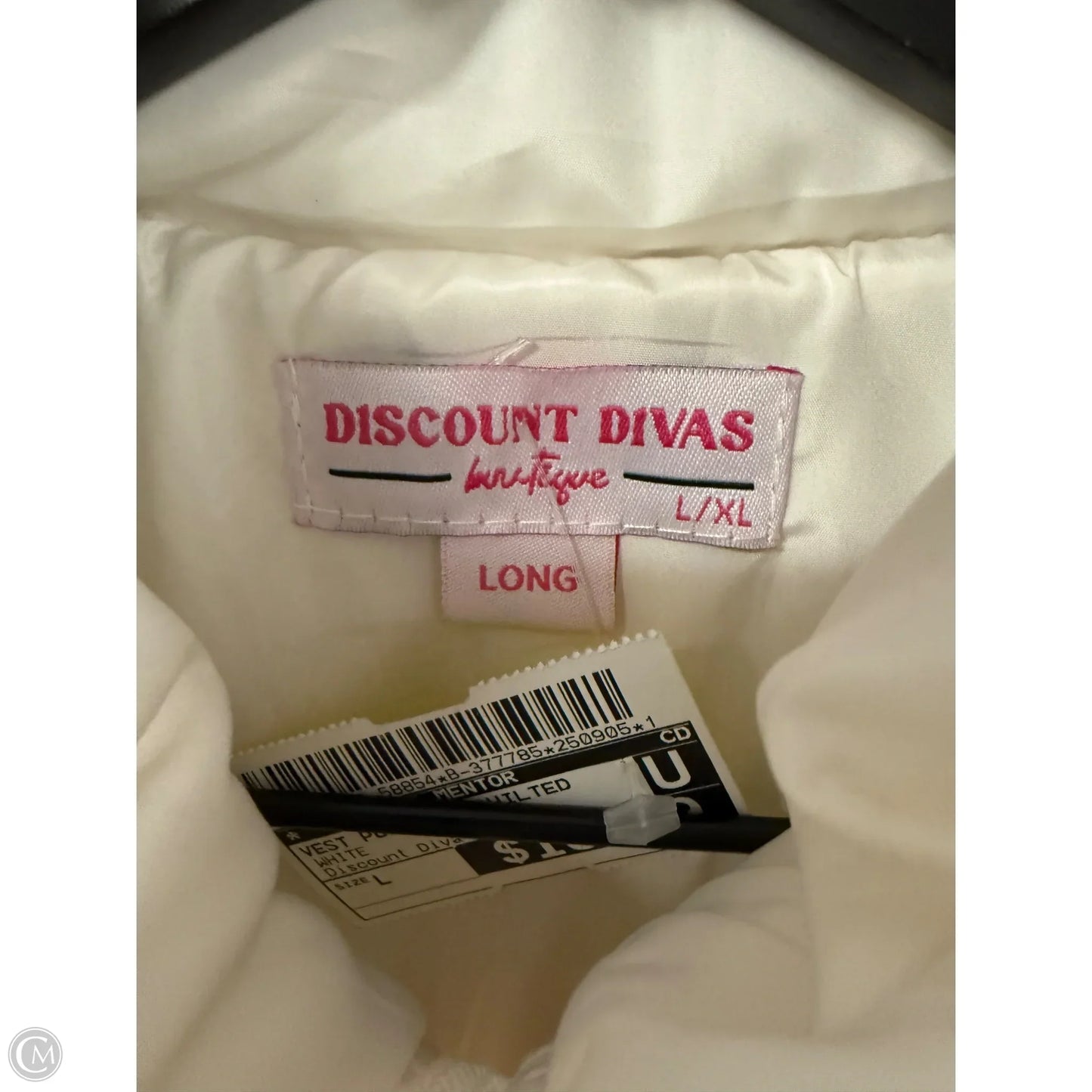 Vest Puffer & Quilted By Clothes Mentor In White, Size: L