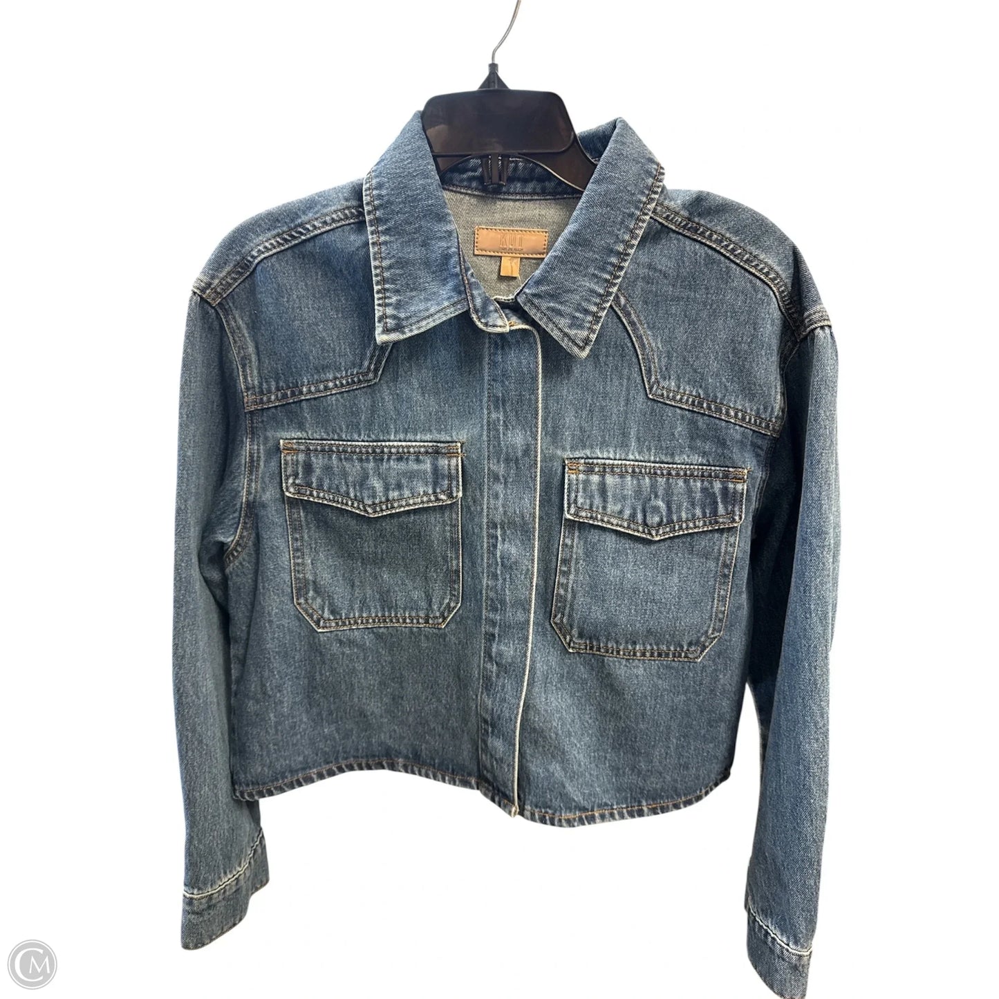 Jacket Denim By Kut In Blue Denim, Size: L