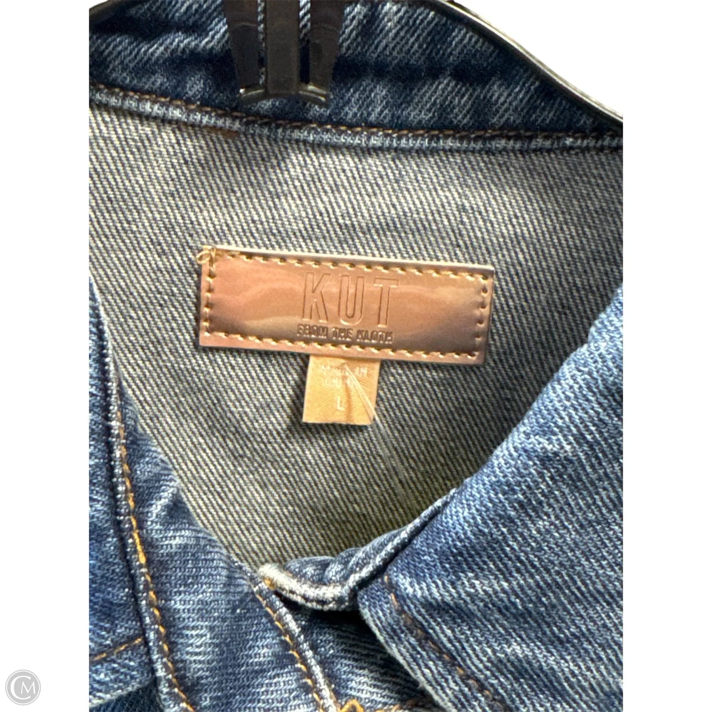 Jacket Denim By Kut In Blue Denim, Size: L