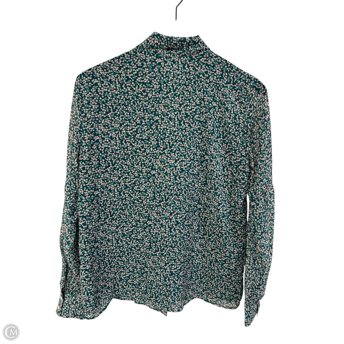 Top Long Sleeve By Loft In Teal, Size: Xs