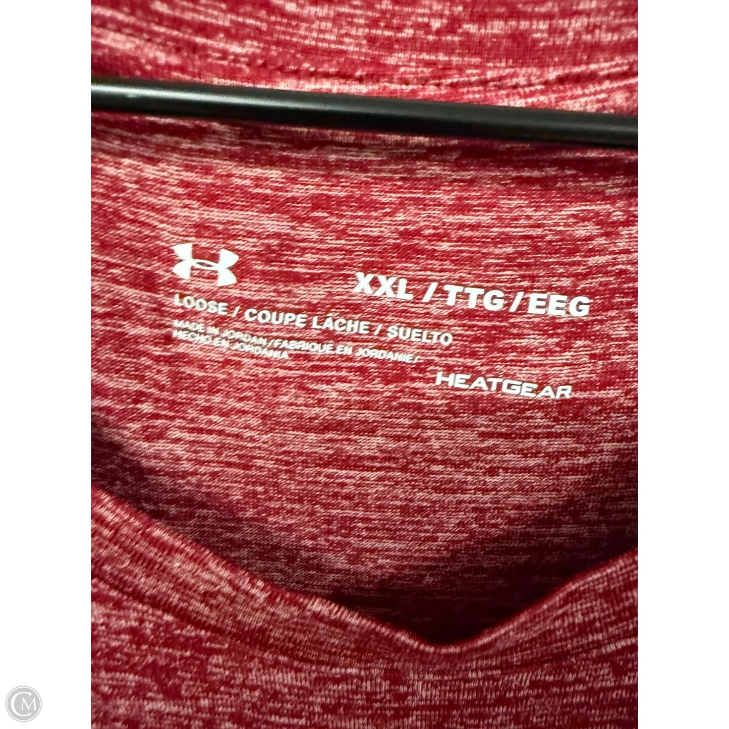 Athletic Top Short Sleeve By Under Armour In Red, Size: Xxl