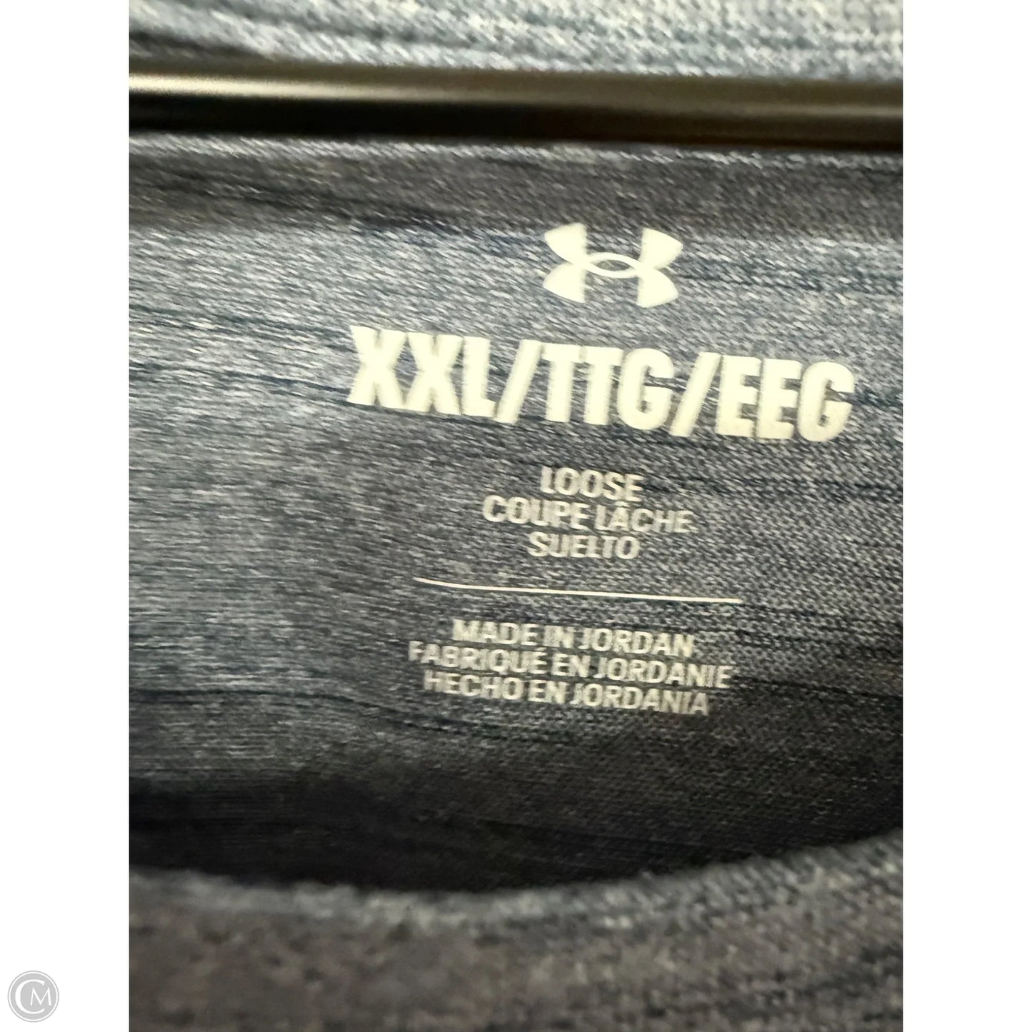 Athletic Top Short Sleeve By Under Armour In Blue, Size: Xxl