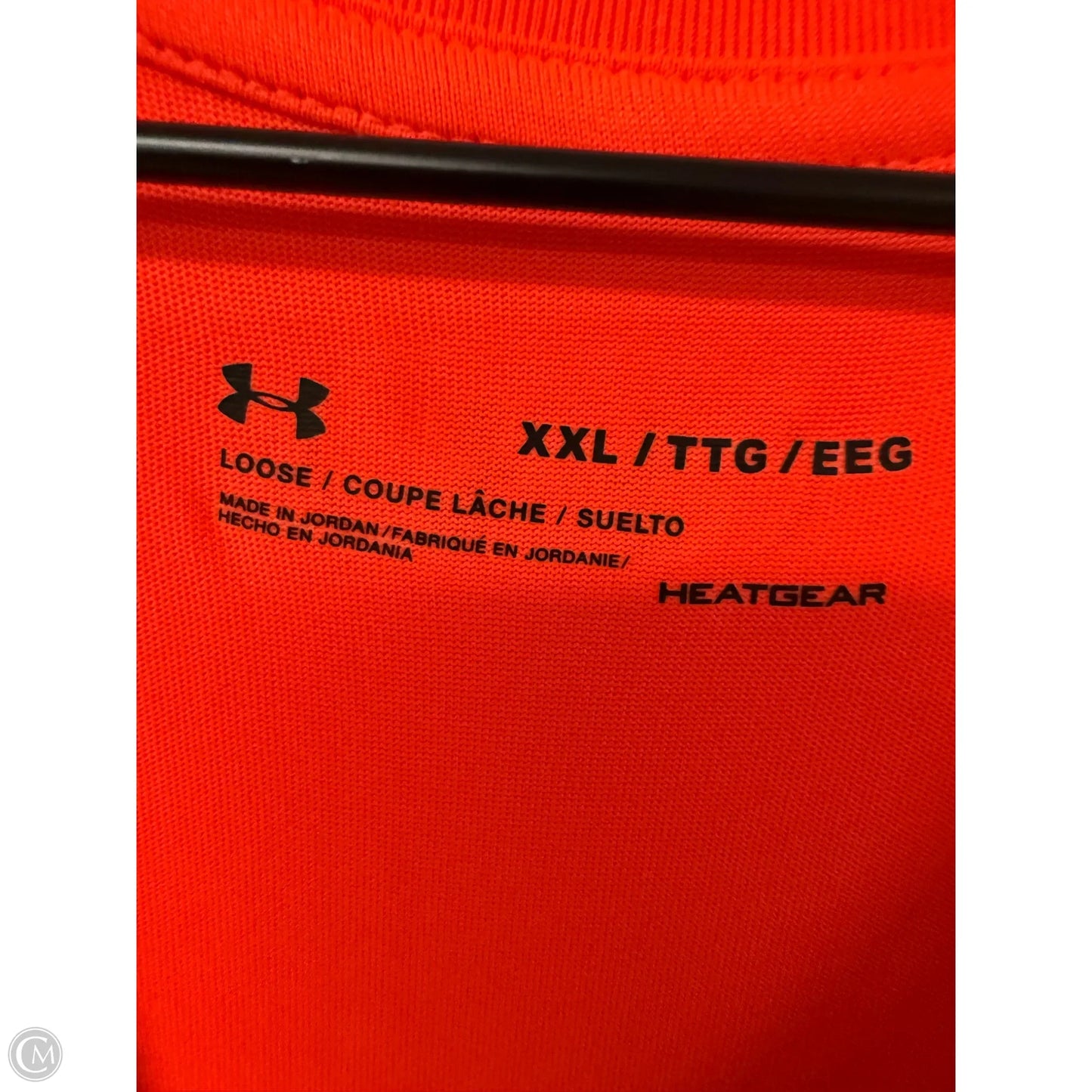 Athletic Top Short Sleeve By Under Armour In Orange, Size: Xxl