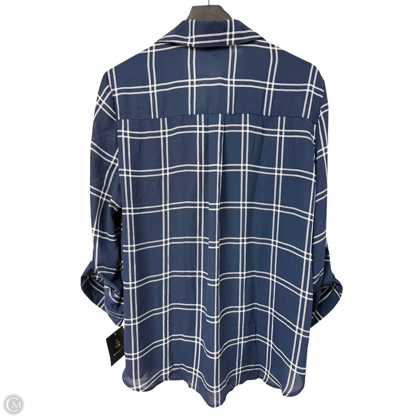 Top 3/4 Sleeve By Fortune & Ivy In Blue, Size: Xxl