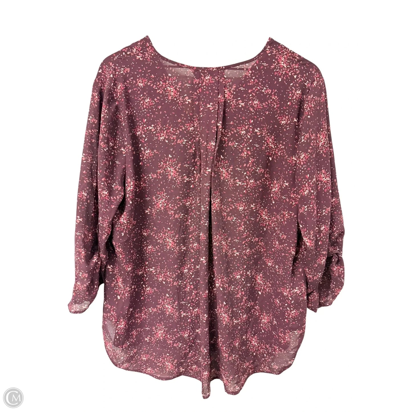 Top 3/4 Sleeve By 41 Hawthorn In Purple, Size: 1x