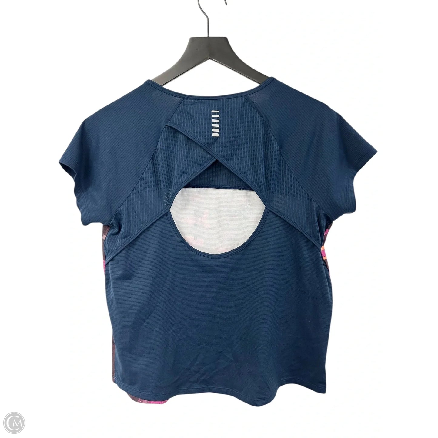Athletic Top Short Sleeve By Under Armour In Blue, Size: L