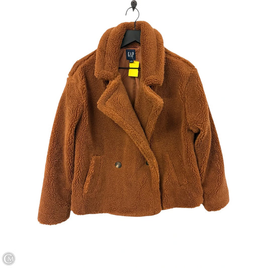 Jacket Faux Fur & Sherpa By Gap In Brown, Size: S