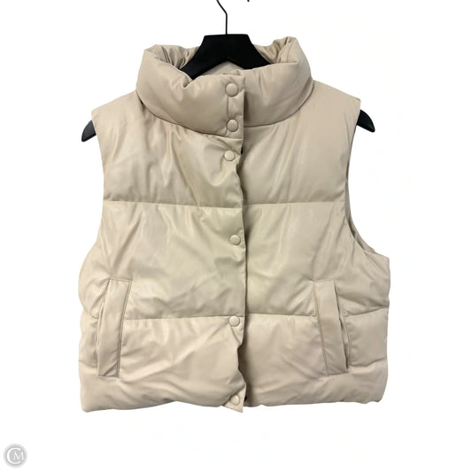 Vest Puffer & Quilted By Love Tree In Cream, Size: S