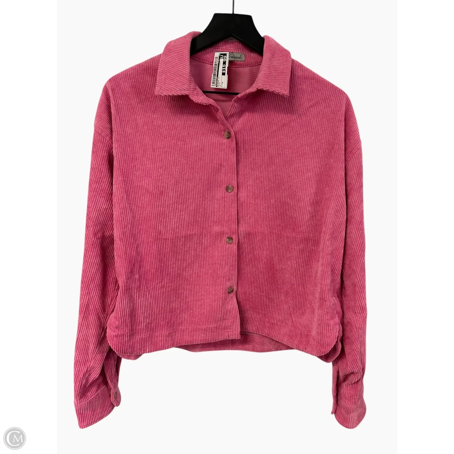 Blouse Long Sleeve By Wishlist In Pink, Size: M