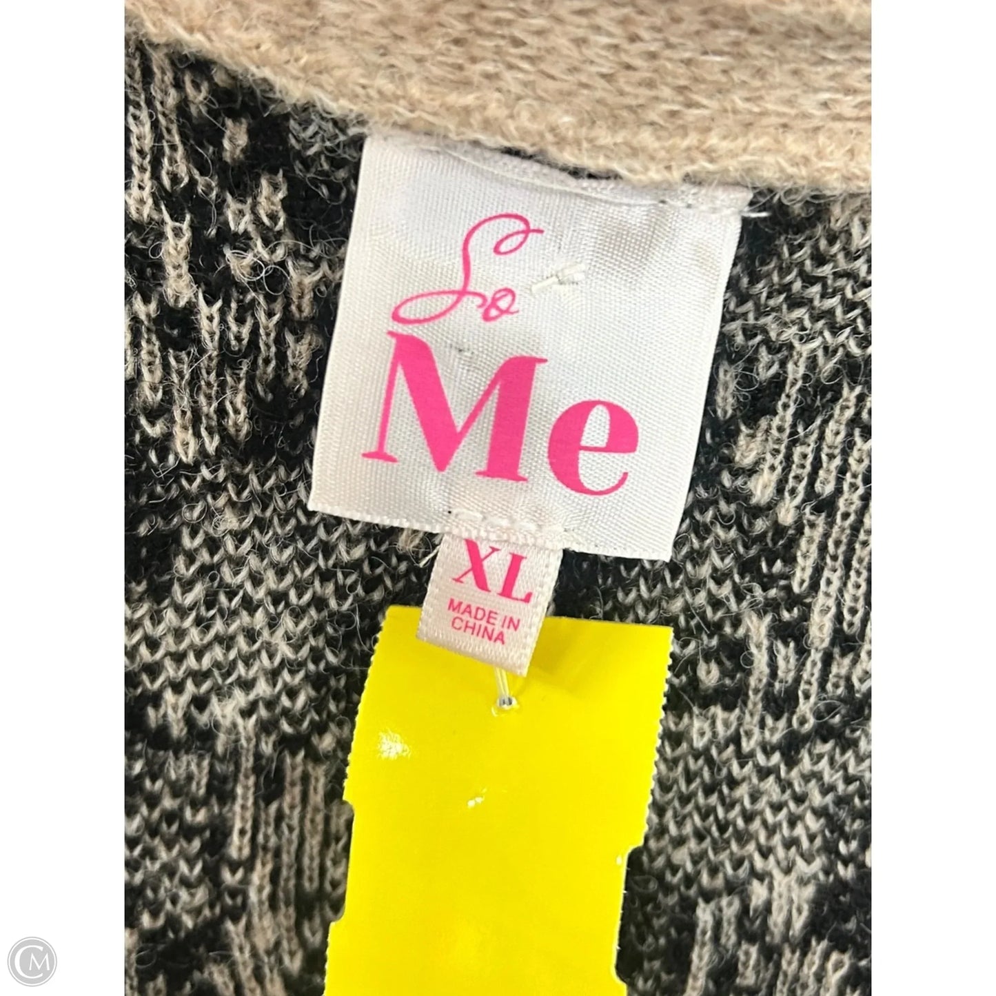 Vest Sweater By Clothes Mentor In Animal Print, Size: Xl