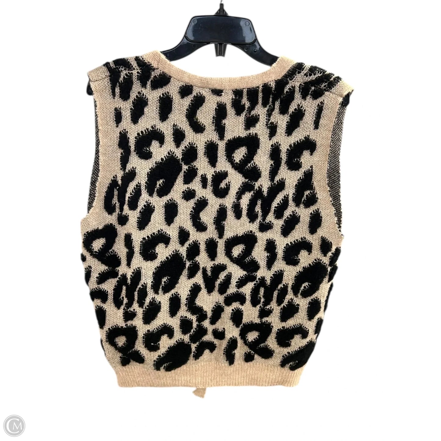 Vest Sweater By Clothes Mentor In Animal Print, Size: L