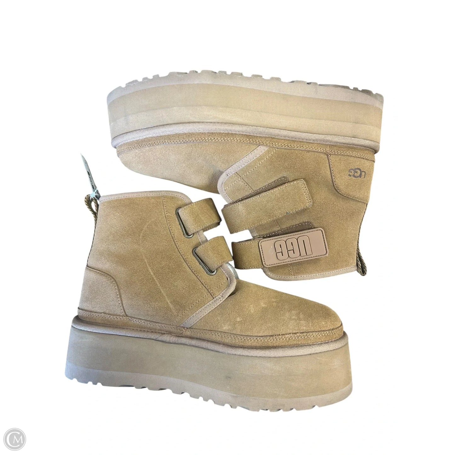 Boots Designer By Ugg In Brown, Size: 9