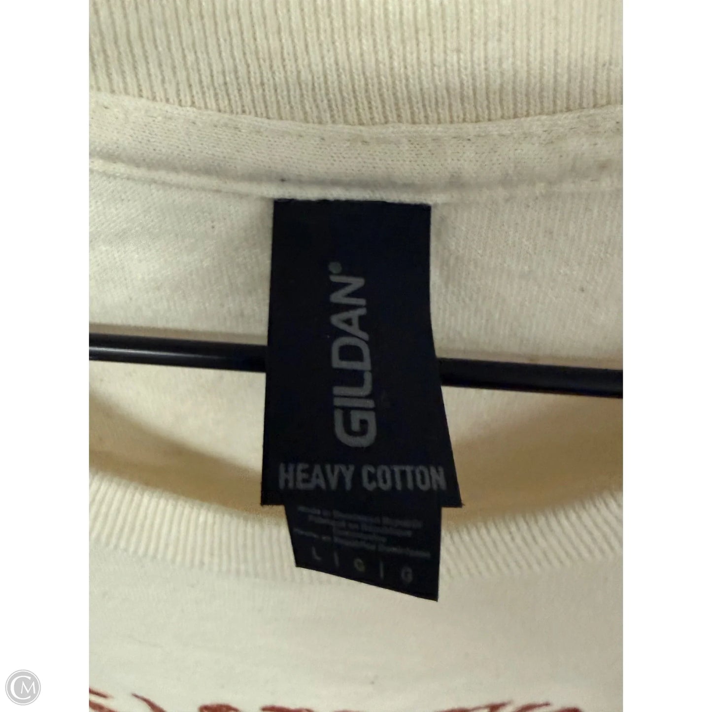 Top Short Sleeve Basic By Gildan In Ivory, Size: L