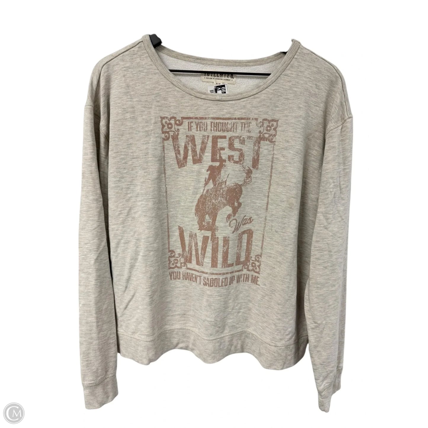 Sweatshirt Crewneck By Idyllwind In Grey, Size: M